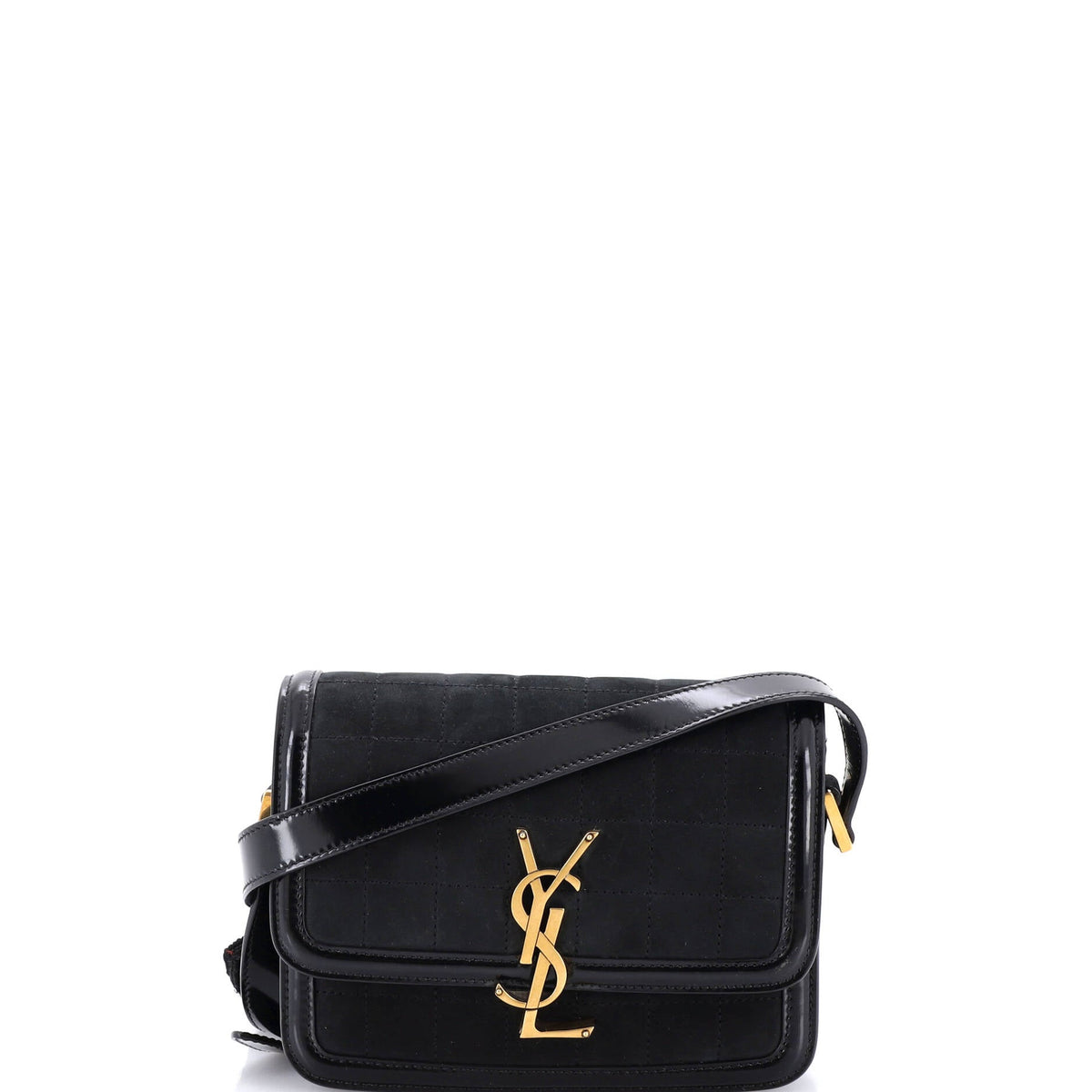 Saint Laurent Solferino Bag Quilted Suede Small