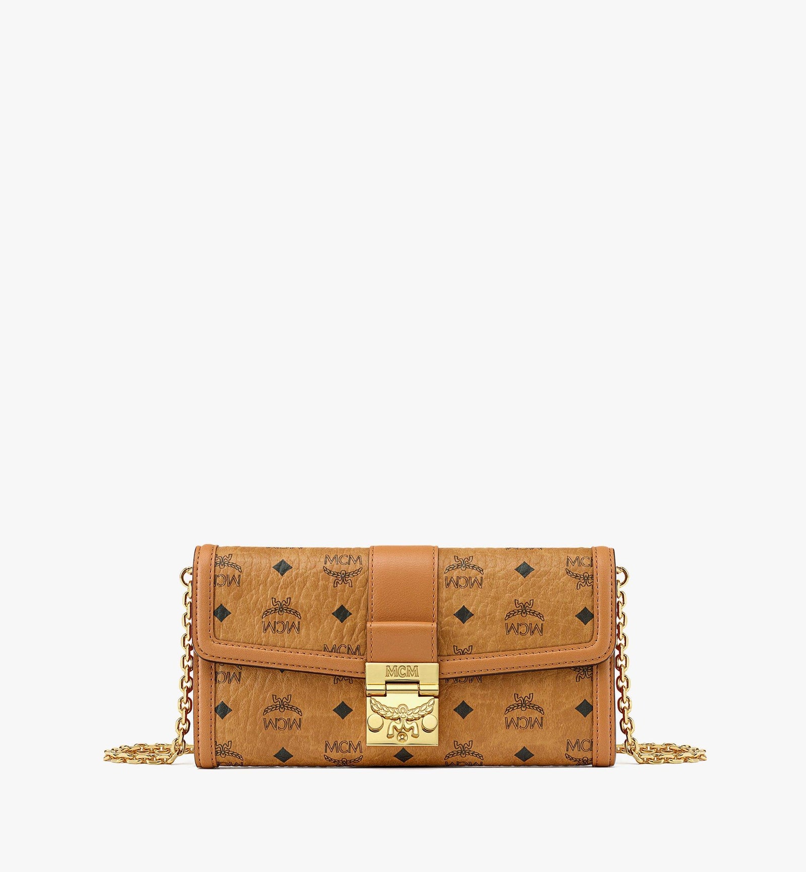 MCM Tracy Chain Wallet In Visetos