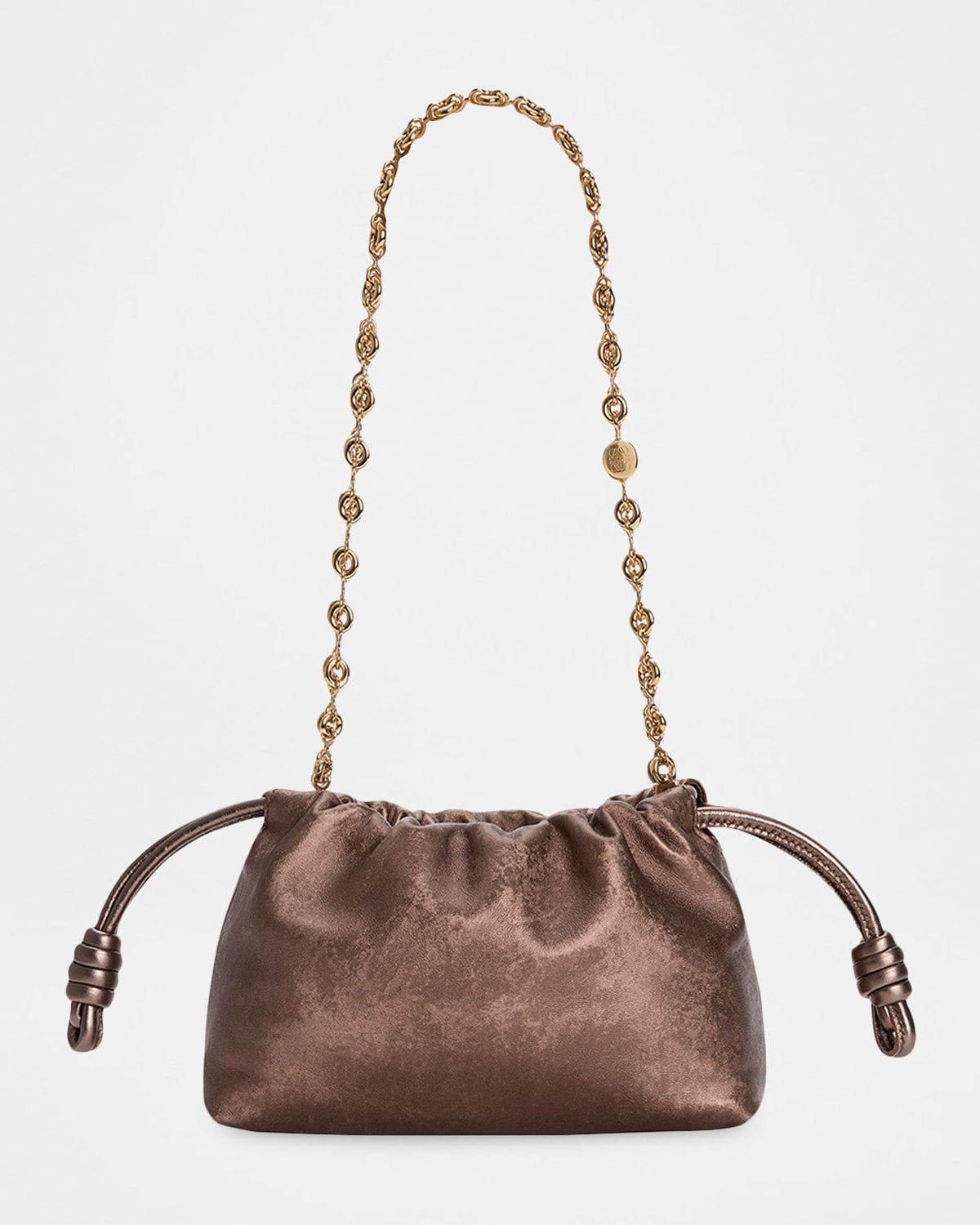Loewe Flamenco Clutch Bag in Moire-Print Leather