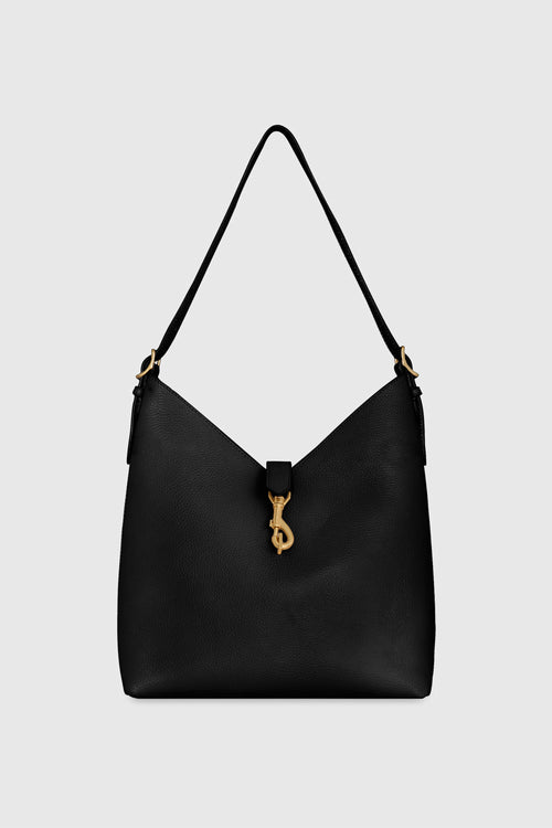 Megan Mini Hobo Bag In Black