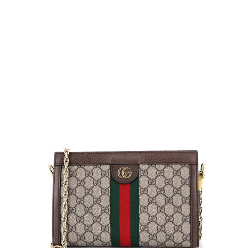 GUCCI Ophidia Chain Shoulder Bag GG Coated Canvas Small