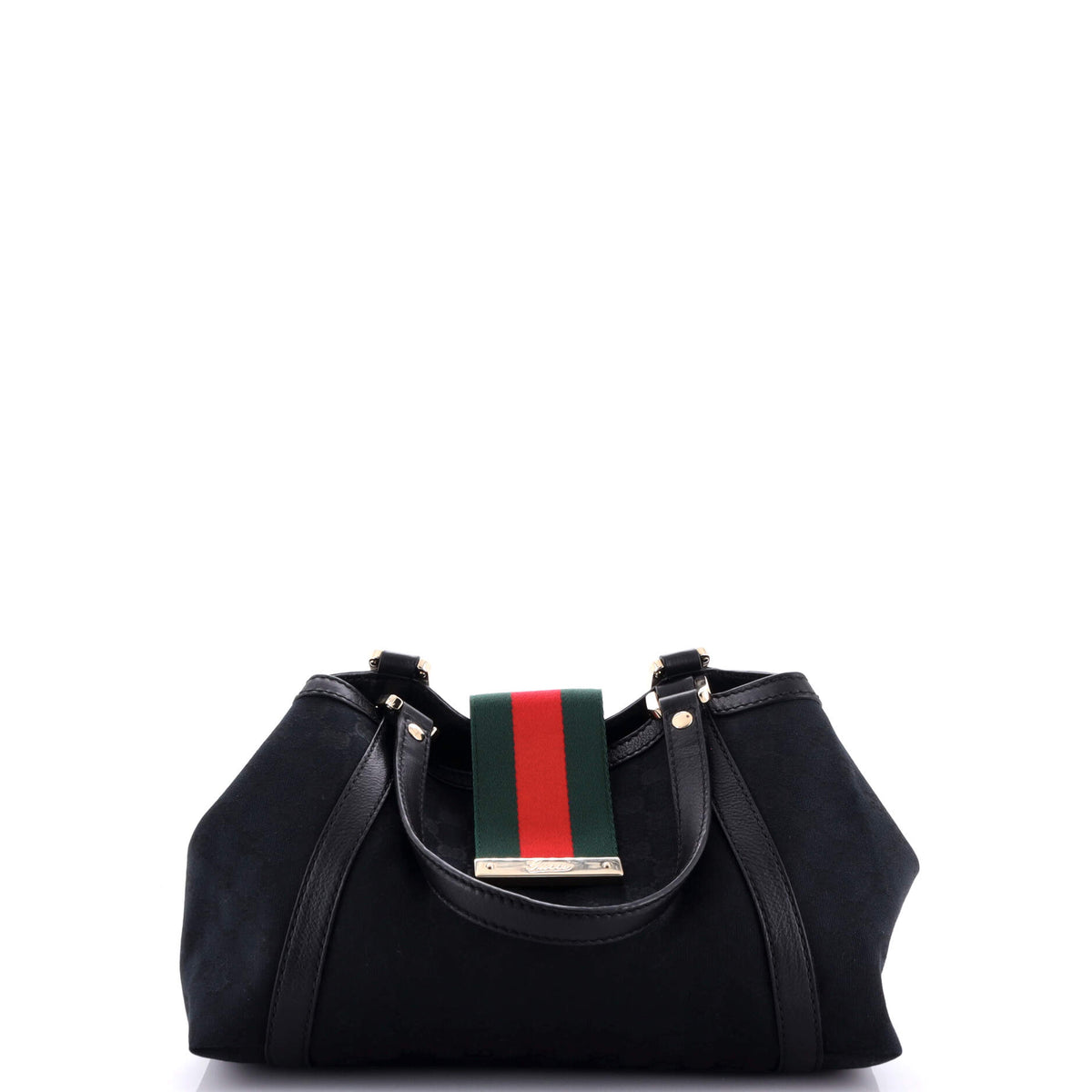 Gucci GUCCI New Ladies Web Tote GG Canvas Small