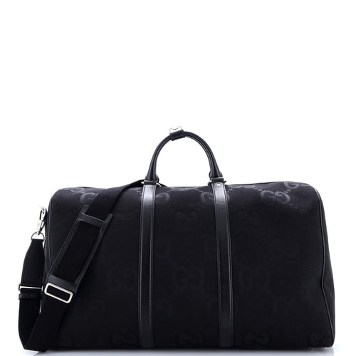 GUCCI Duffle Bag Jumbo GG Embossed Leather Large