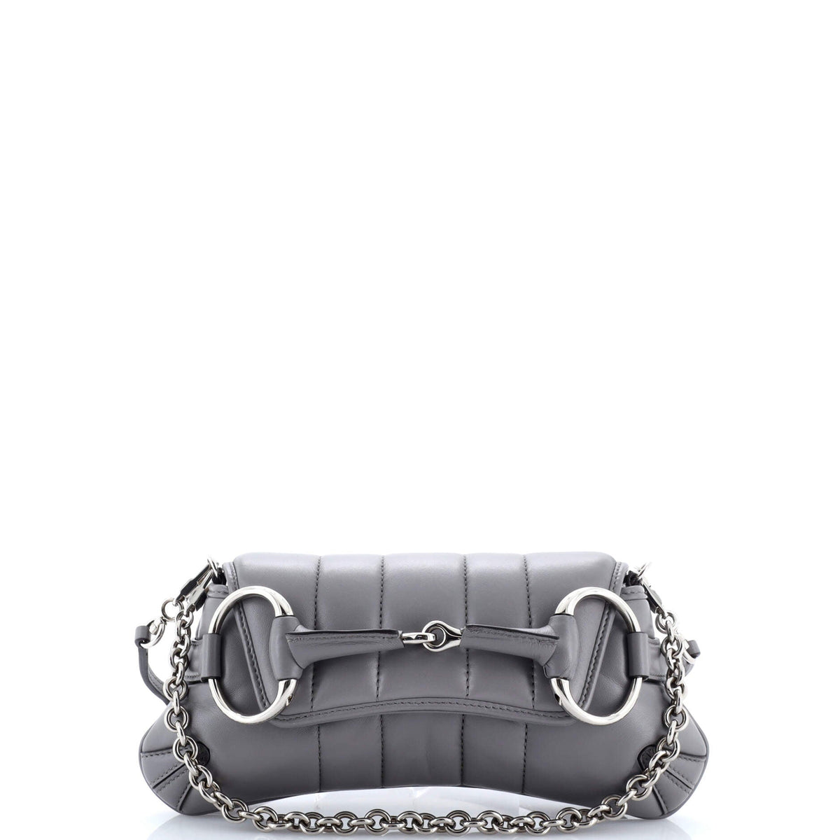 Gucci GUCCI Horsebit Chain Shoulder Bag Vertical Quilted Leather Small