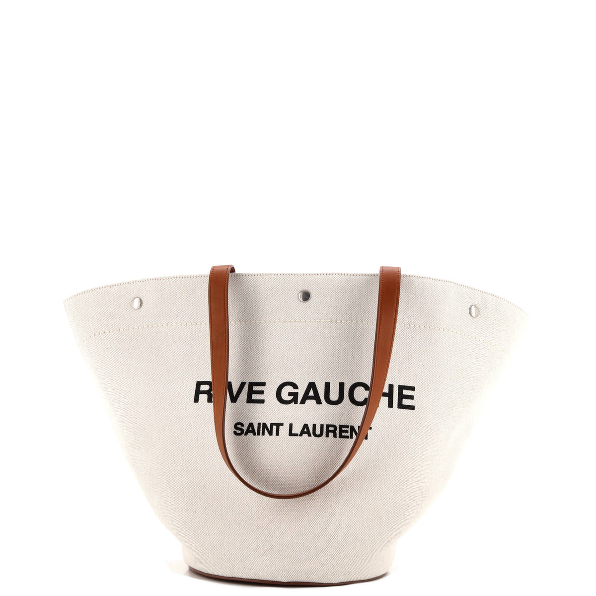 Saint Laurent Rive Gauche Trapezoid Tote Canvas