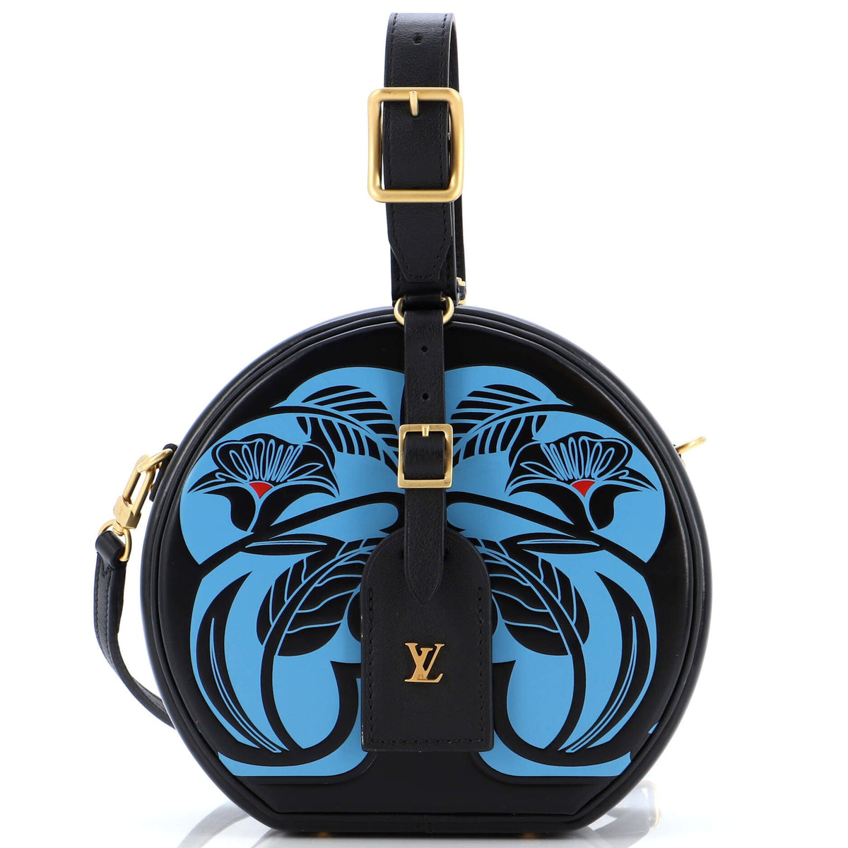 Louis Vuitton Petite Boite Chapeau Bag Anachro Bleu Printed Calfskin
