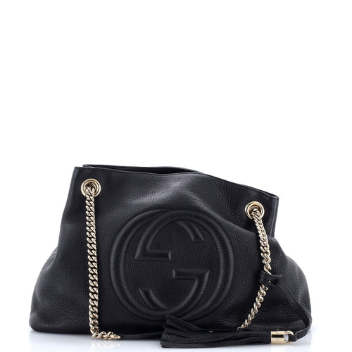 GUCCI Soho Chain Strap Shoulder Bag Leather Medium