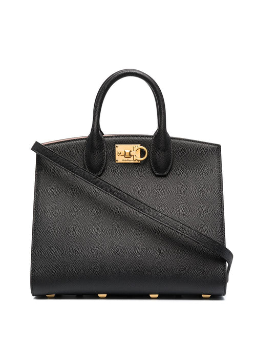 Women's The Studio Box Medium Leather Handbag in Black | Size UNI | 210398