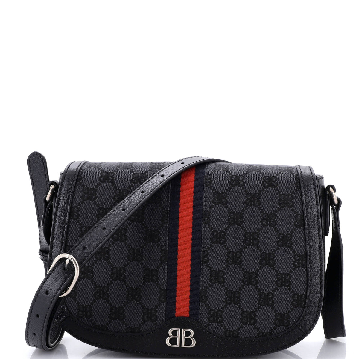 Gucci GUCCI x Balenciaga The Hacker Project Flap Messenger Bag BB Canvas Medium