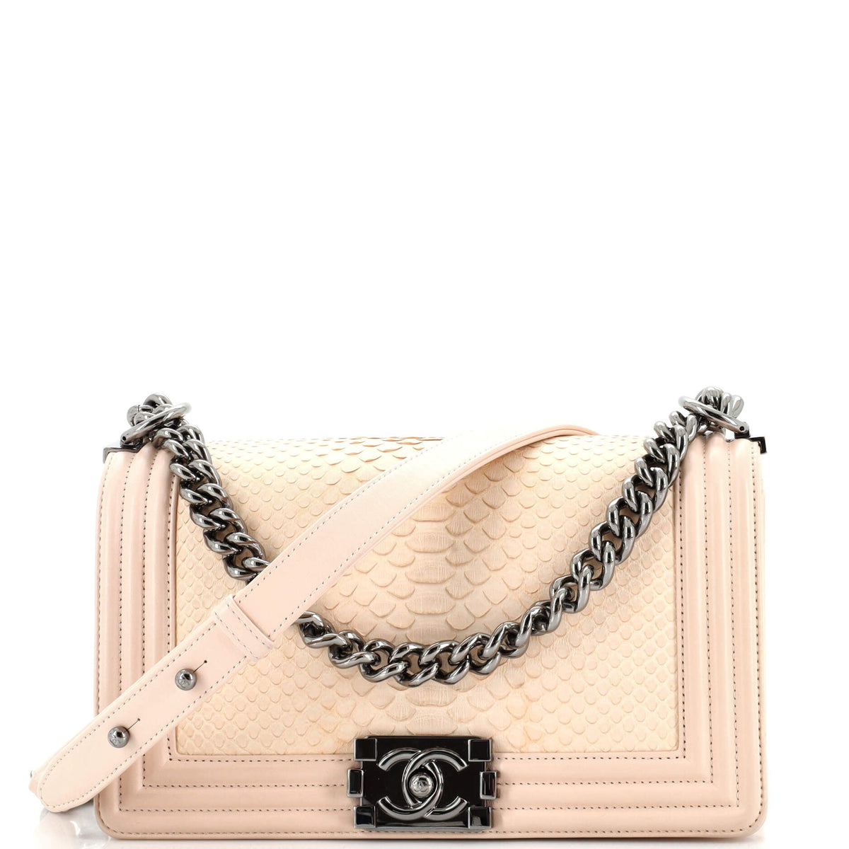 Chanel CHANEL Boy Flap Bag Python Old Medium