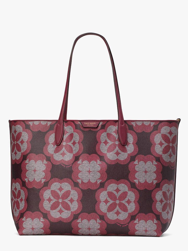 Kate Spade Au Oversized Spade Flower Monogram Coated Canvas Sutton Large Tote