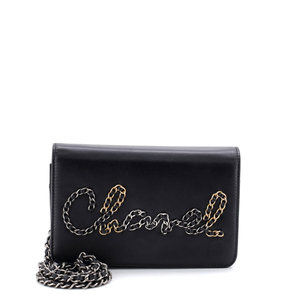 Chanel CHANEL Chain Signe Wallet on Chain Calfskin