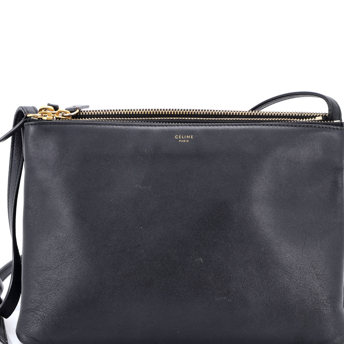 Celine CELINE Trio Crossbody Bag Leather Large