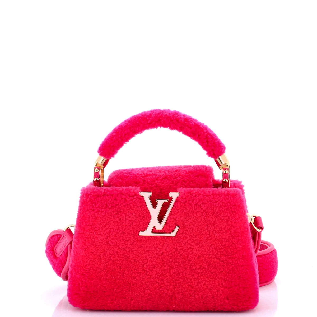 Louis Vuitton Capucines Bag Shearling Mini