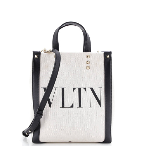 VALENTINO GARAVANI Grande Plage VLTN Tote Canvas Mini