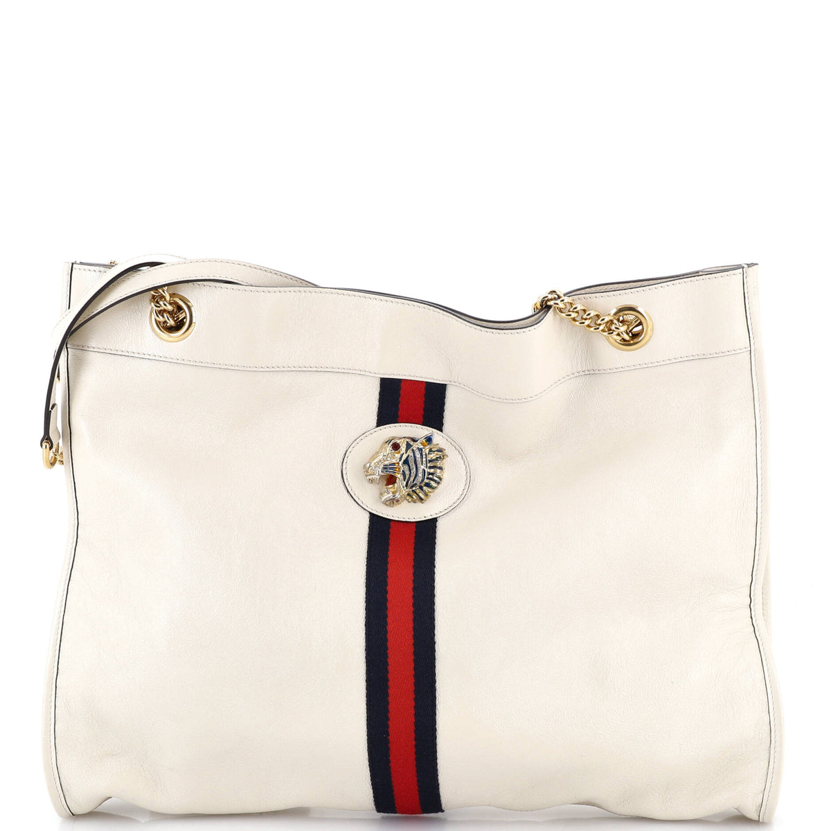 Gucci GUCCI Rajah Chain Tote Leather Large