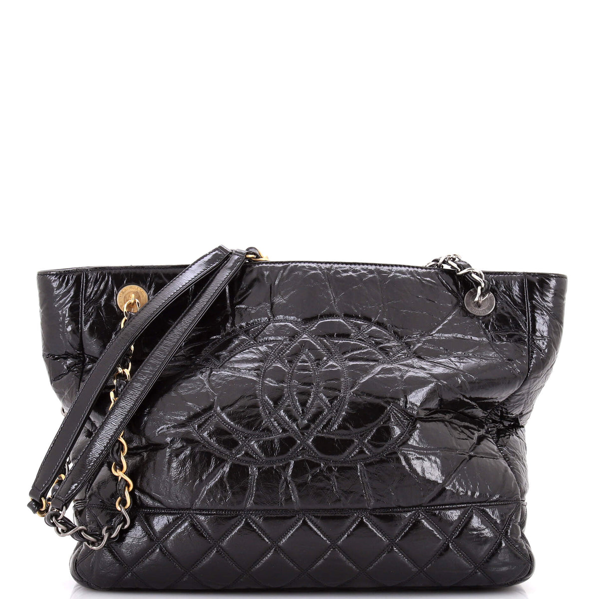 Chanel CHANEL Paris-31 Rue Cambon Timeless CC Shopping Tote Quilted Shiny Aged Calfskin Medium