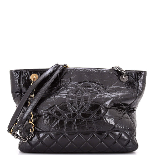 CHANEL Paris-31 Rue Cambon Timeless CC Shopping Tote Quilted Shiny Aged Calfskin Medium