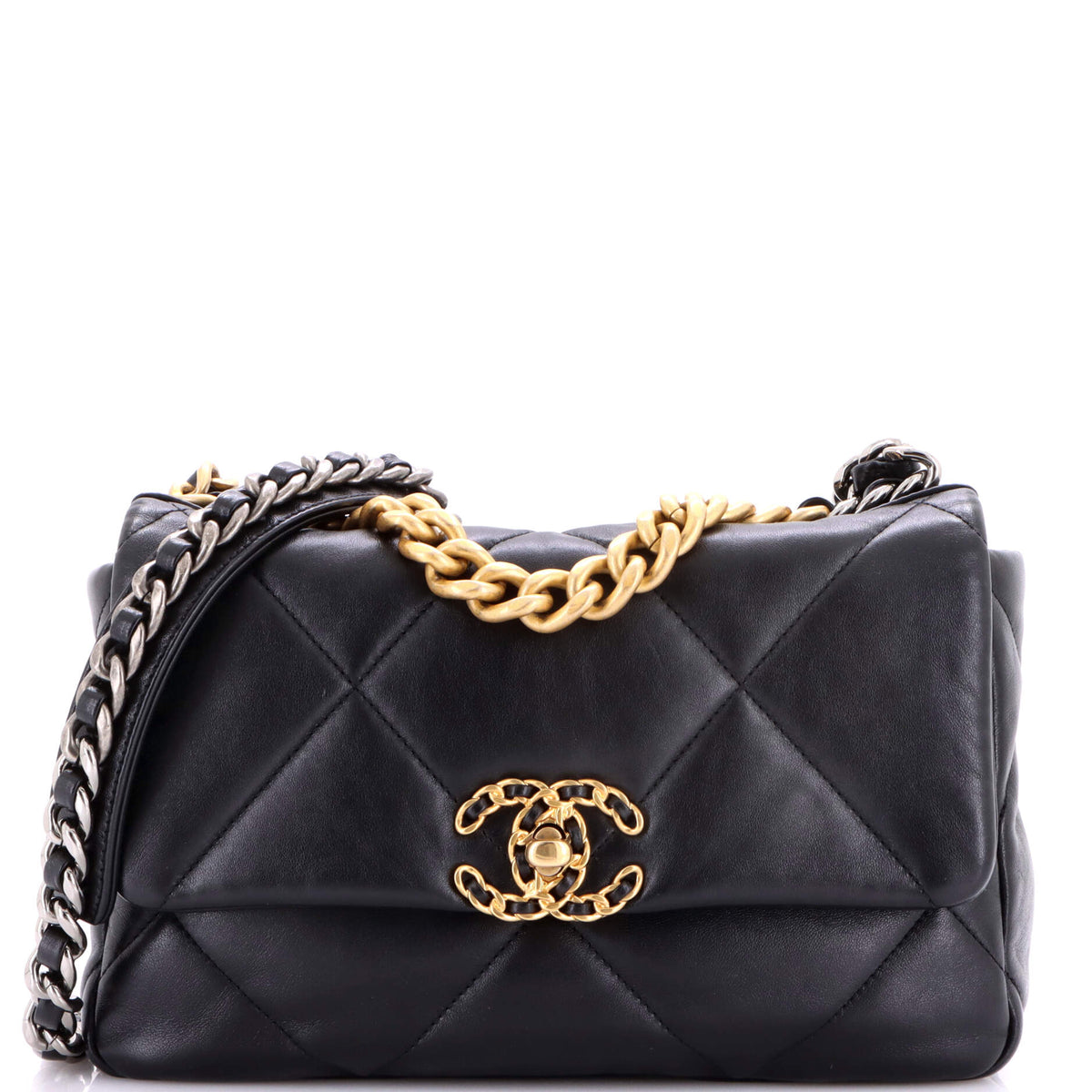 Chanel CHANEL 19 Flap Bag Quilted Leather Medium