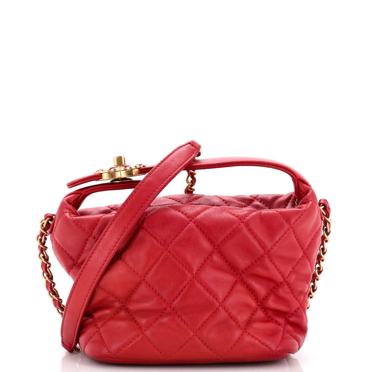 Chanel CHANEL Perfect Meeting Hobo Quilted Lambskin Small