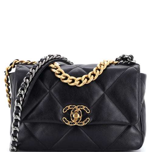 CHANEL 19 Flap Bag Quilted Leather Medium