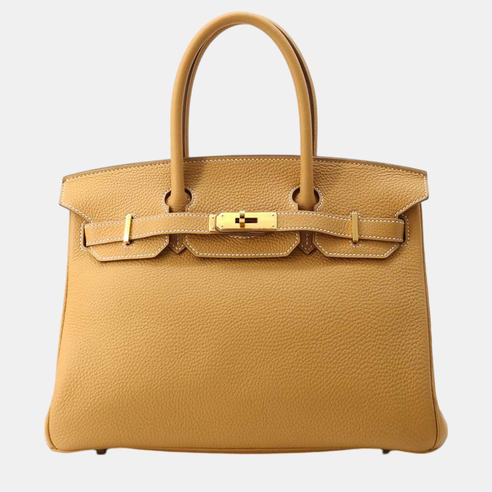 Herm?s Birkin Tote Bag 30 aus Togo-Leder in Naturzobel