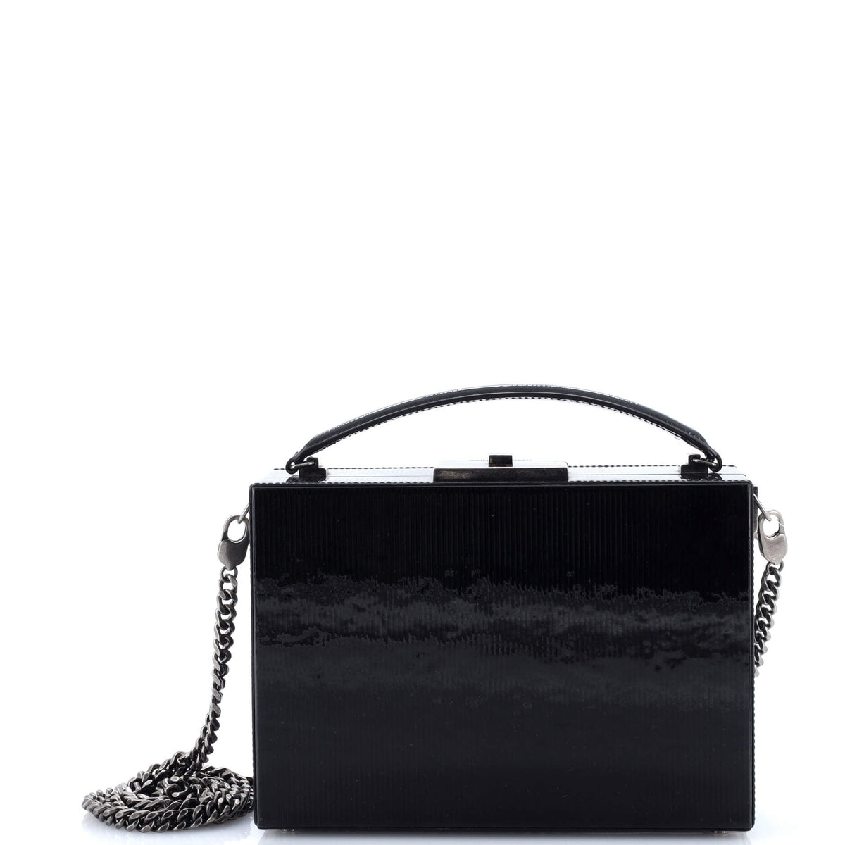 Saint Laurent Nan Box Bag Textured Patent