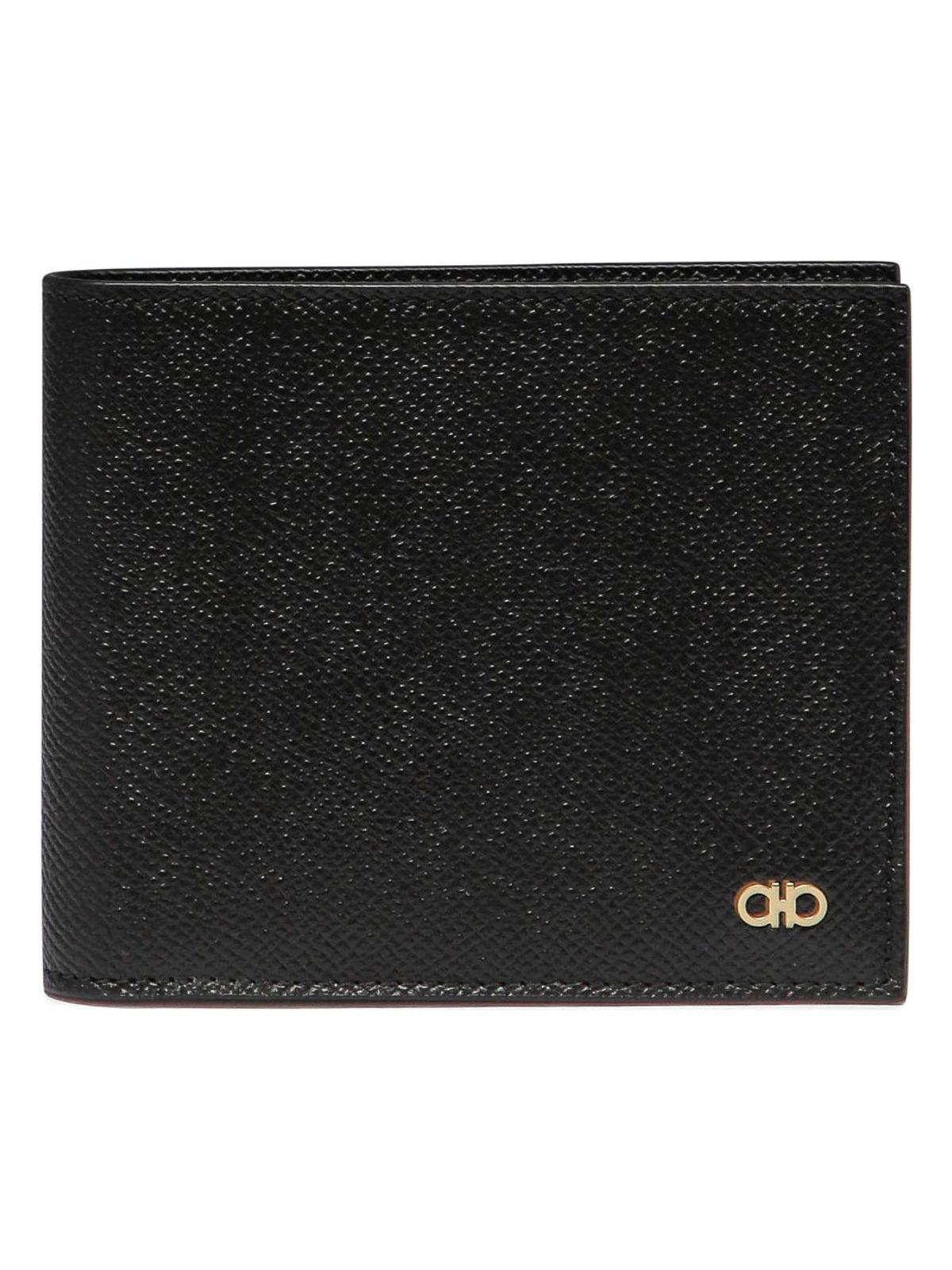 Ferragamo Men's "gancini" Wallet in Black | 0775650