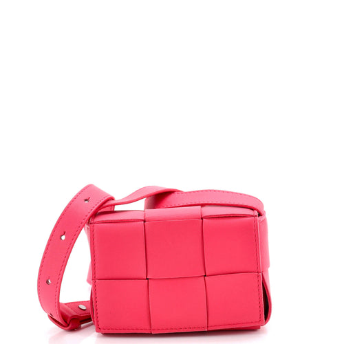 Cassette Crossbody Bag Maxi Intrecciato Leather Candy