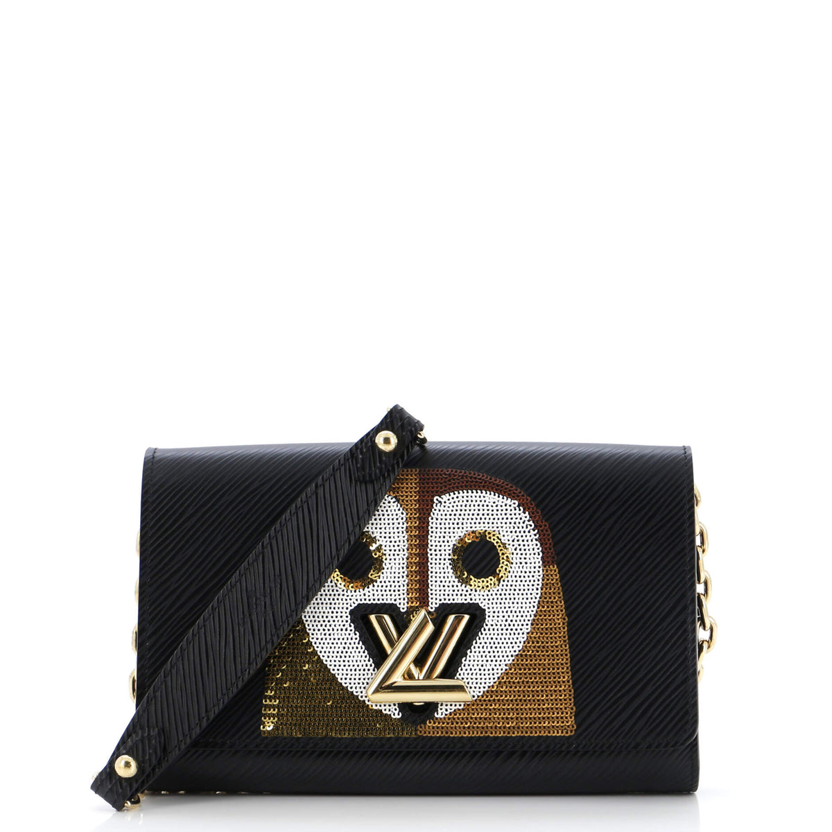 Louis Vuitton Twist Chain Wallet Epi Leather with Sequins