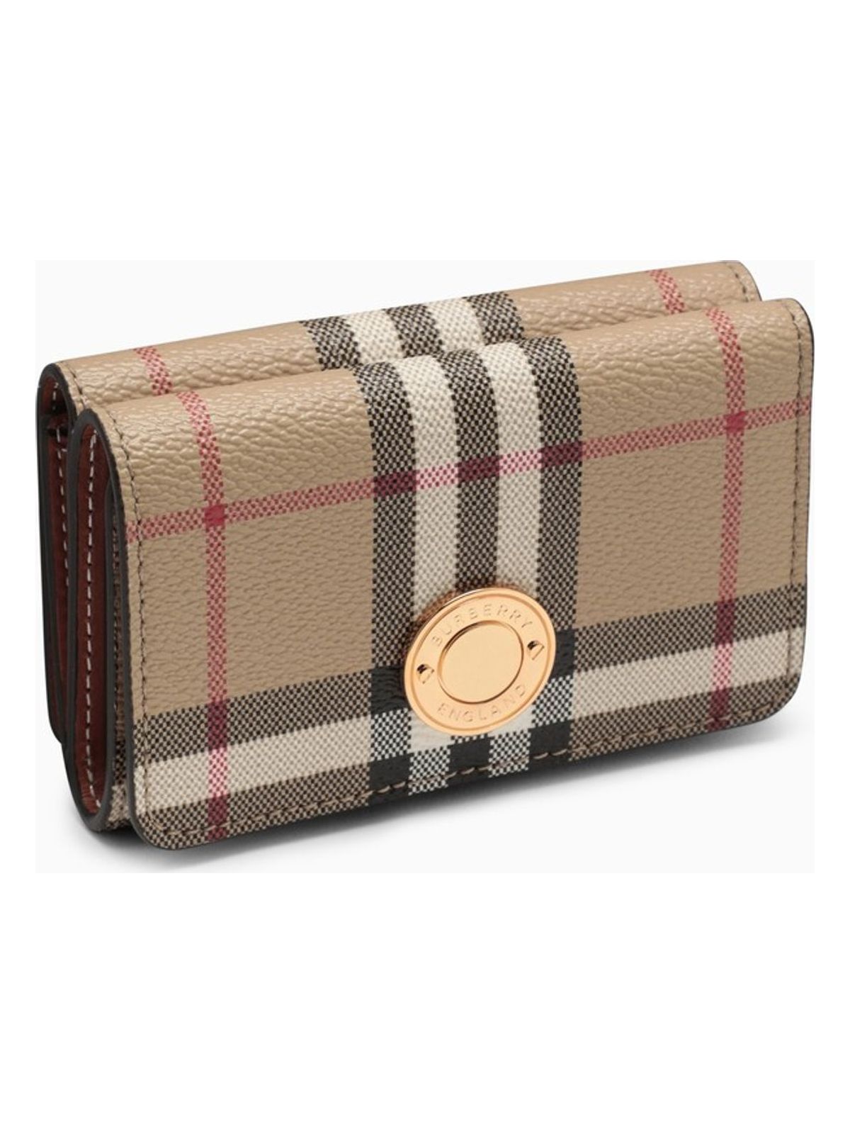 Burberry Women's Checked Fabric Wallet in Beige | 8070416143231 Color A7026
