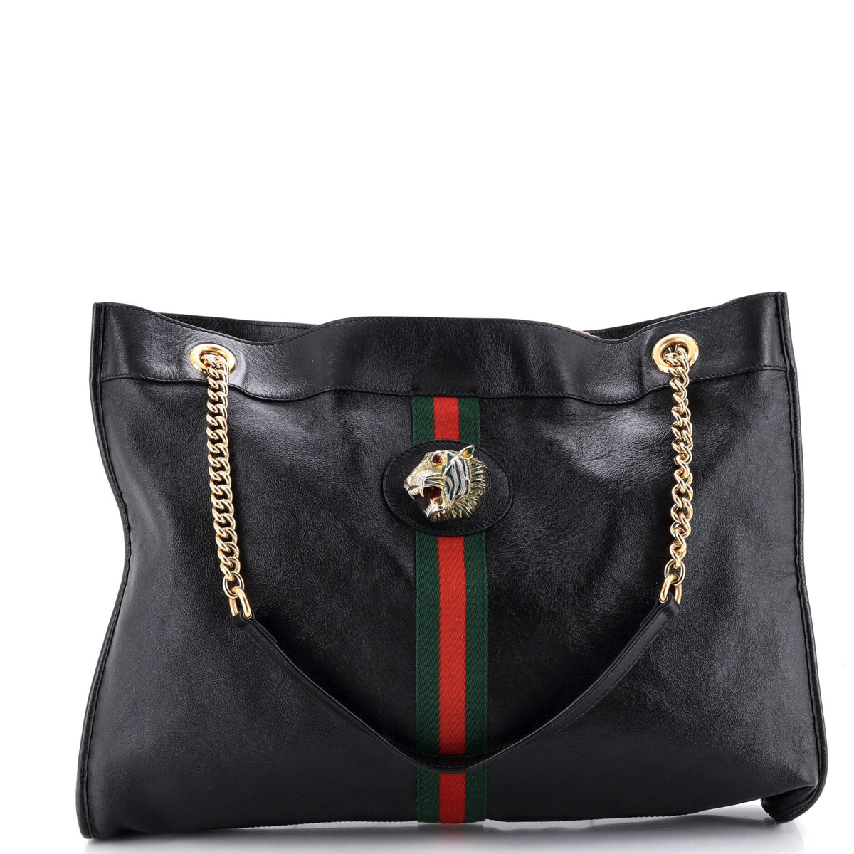 Gucci GUCCI Rajah Chain Tote Leather Large