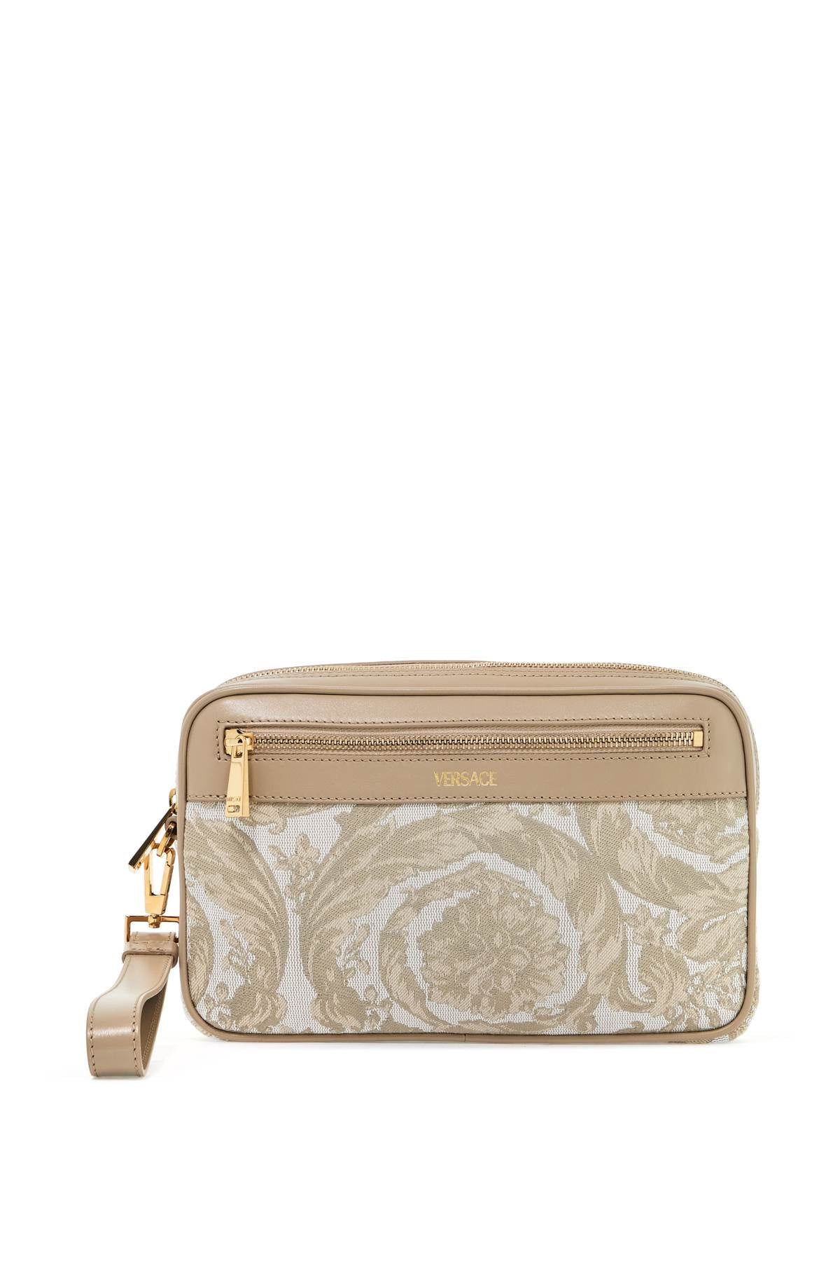 Versace Men's Baroque Jacquard Bag in Beige | 10128551A09321