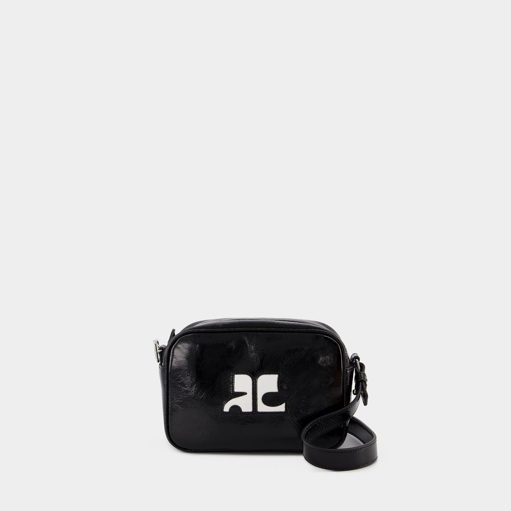 CourrÃ¨ges Women's Reedition Camera Bag in Black | PERGSA061CR0044 Color 9999