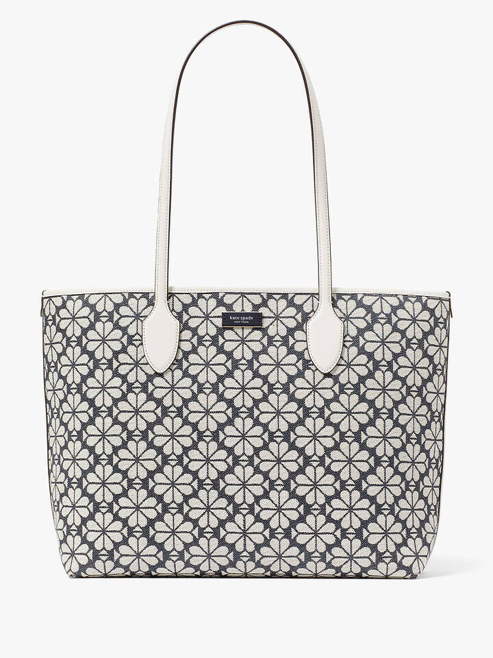 Kate Spade Au Spade Flower Jacquard Bleecker Large Tote