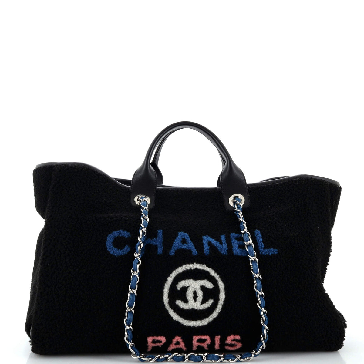 Chanel CHANEL Deauville Tote Shearling Large