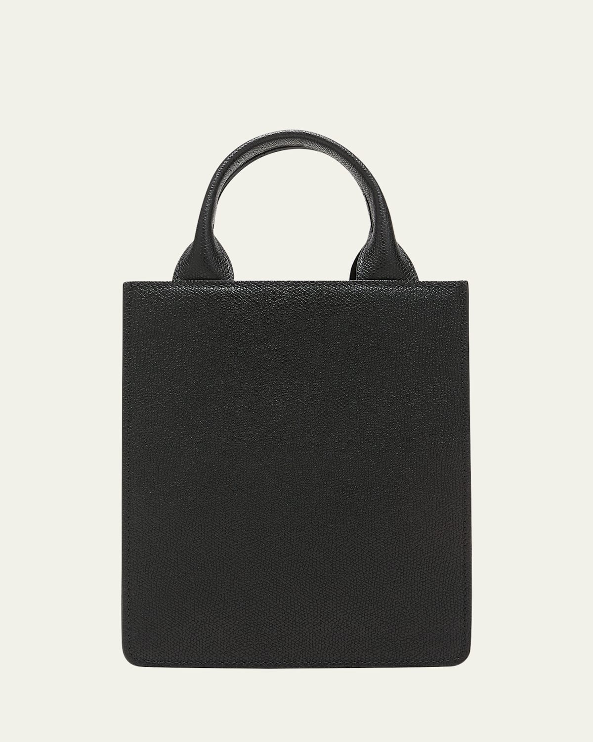 Valextra Mini-Tasche aus kastenförmigem Leder mit Henkel