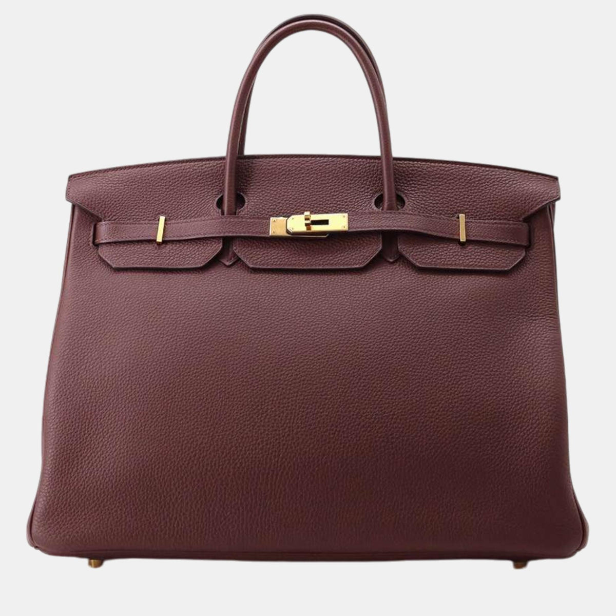 Hermès Rouge Sellier Togo Leather Birkin 40 Tote Bag