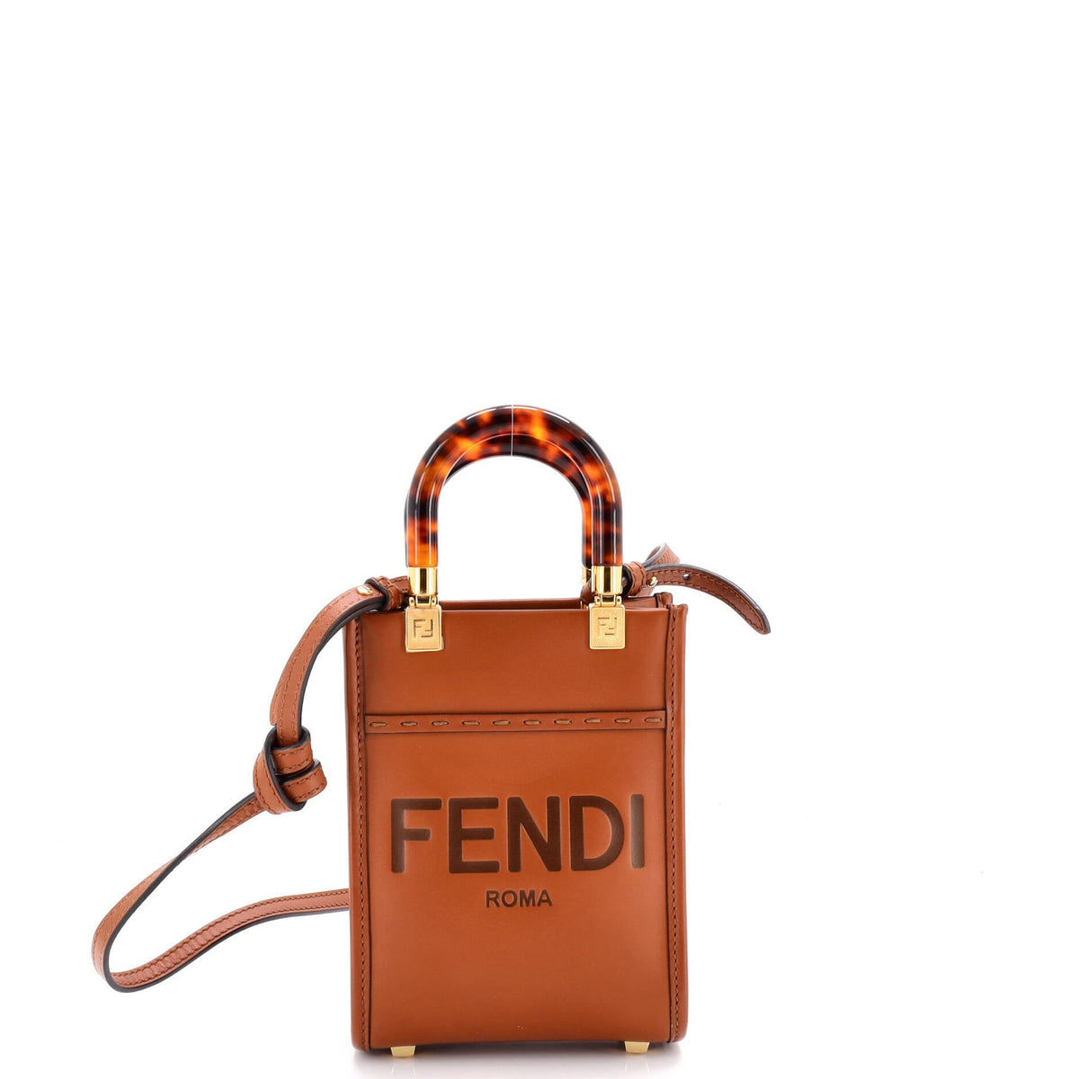 Fendi FENDI Sunshine Shopper Tote Leather Mini