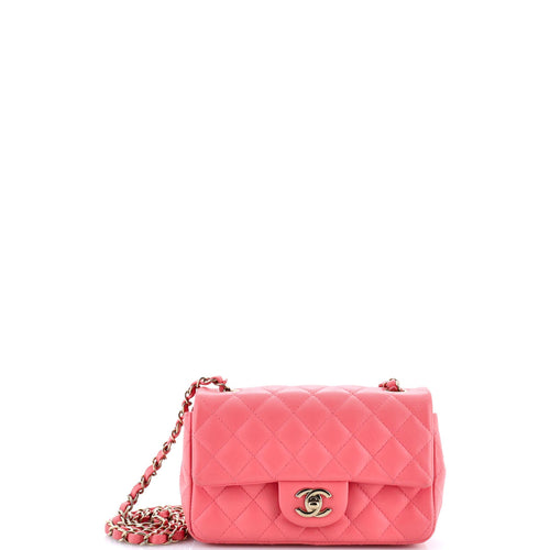 CHANEL Classic Single Flap Bag Quilted Lambskin Mini