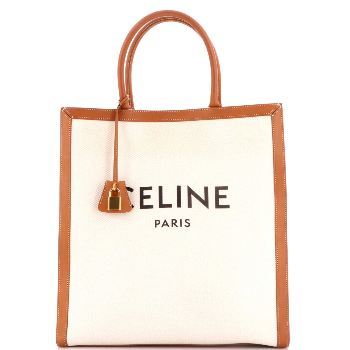 Celine CELINE Vertical Cabas Tote Canvas with Leather Large