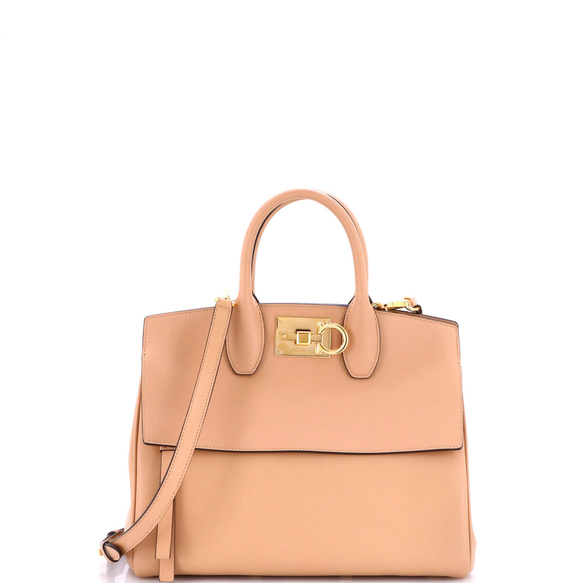 Salvatore Ferragamo Studio Satchel Leather Small