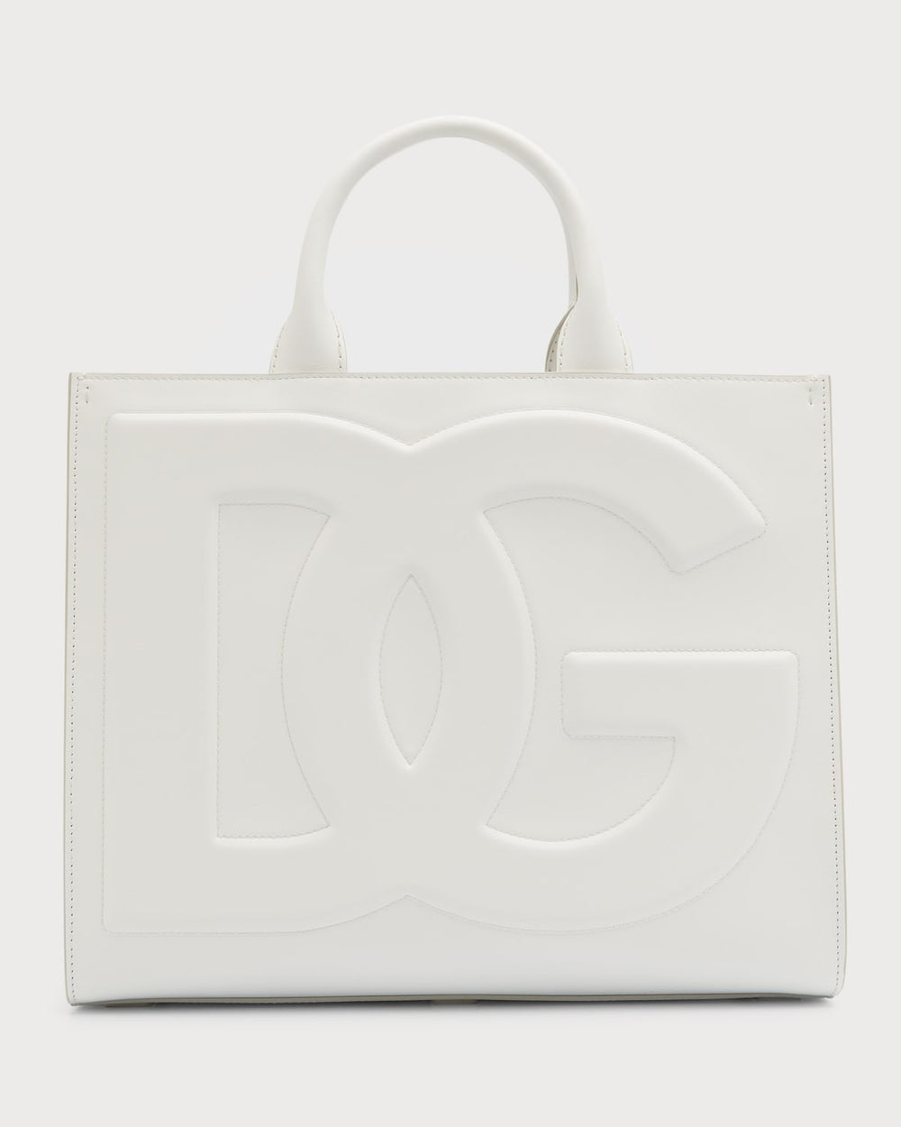 Beatrice DG Embossed Logo Calfskin Tote Bag