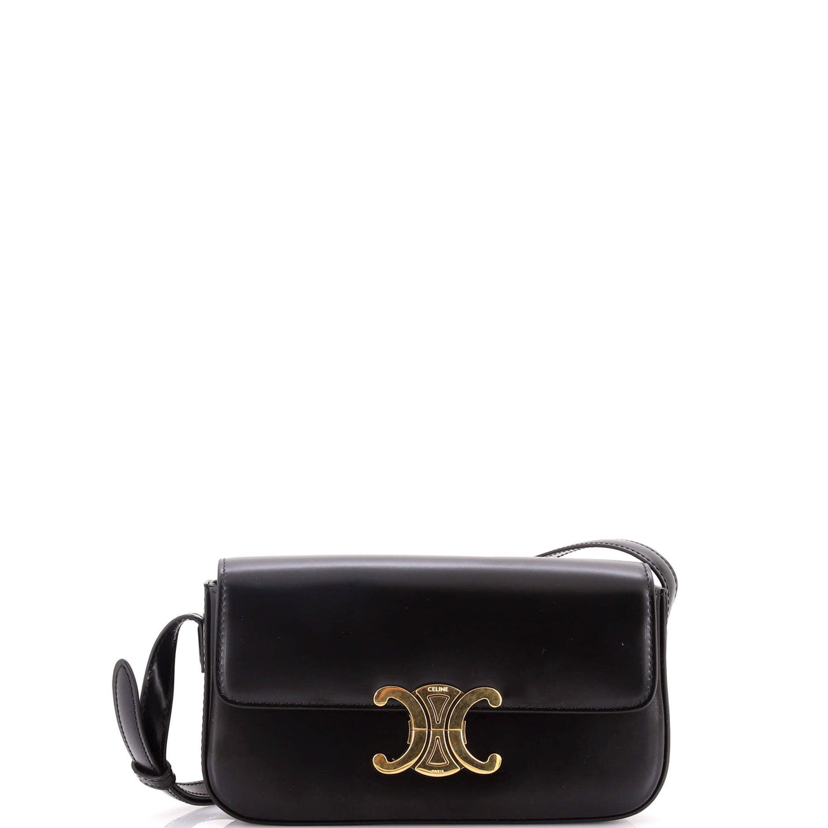 Celine CELINE Triomphe East-West Shoulder Bag Smooth Calfskin