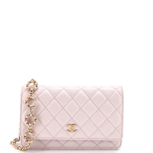 CHANEL Miss Coco Strap Wallet on Chain Quilted Caviar