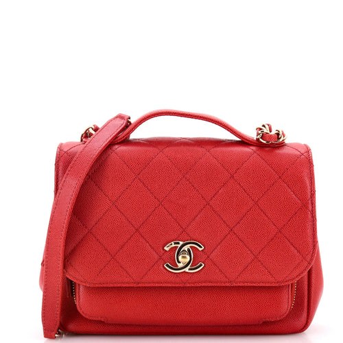 CHANEL Business Affinity Flap Bag Quilted Caviar Small