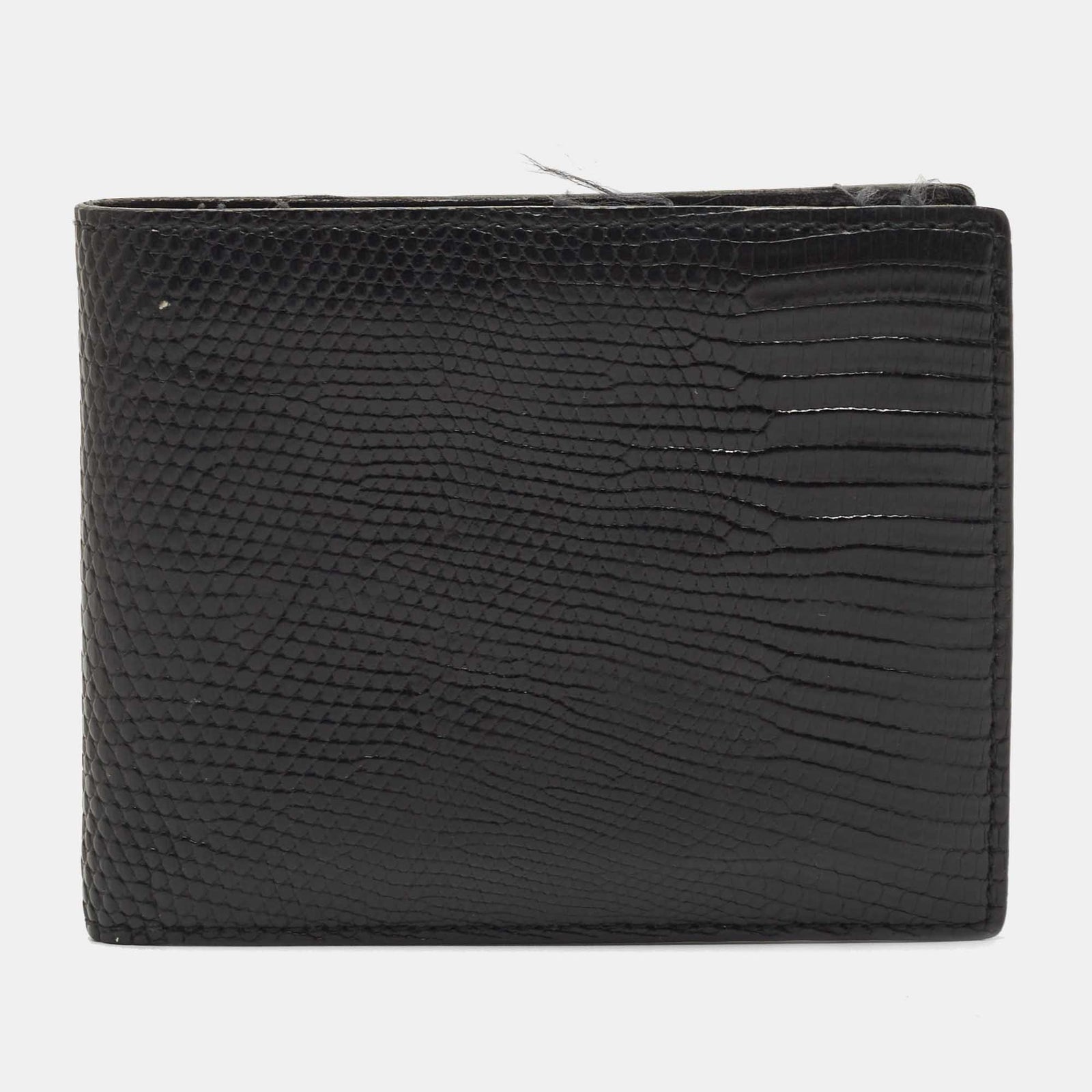 Prada Black Lizard Bifold Wallet