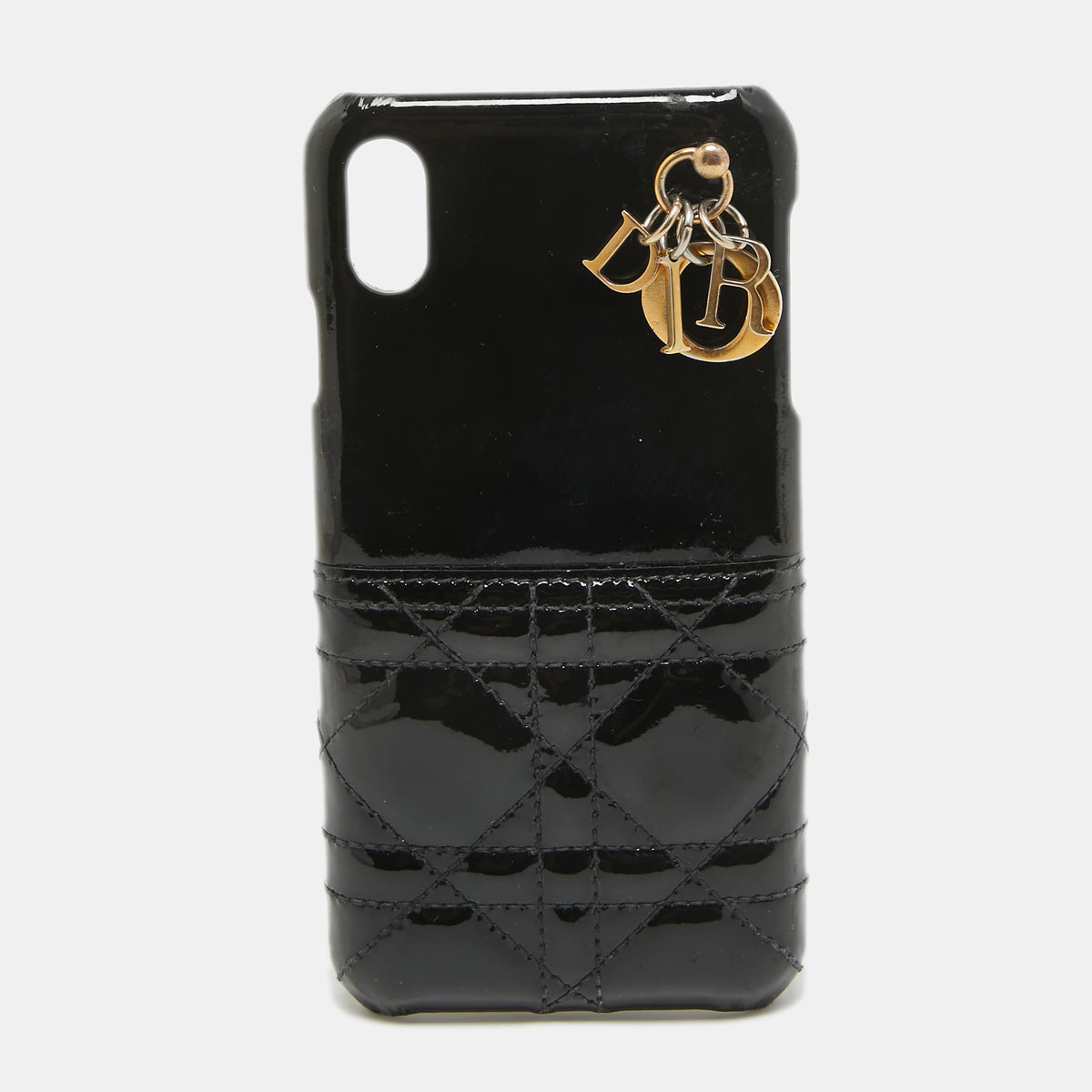 Dior Black Cannage Patent Leather iPhone XS Max Cover