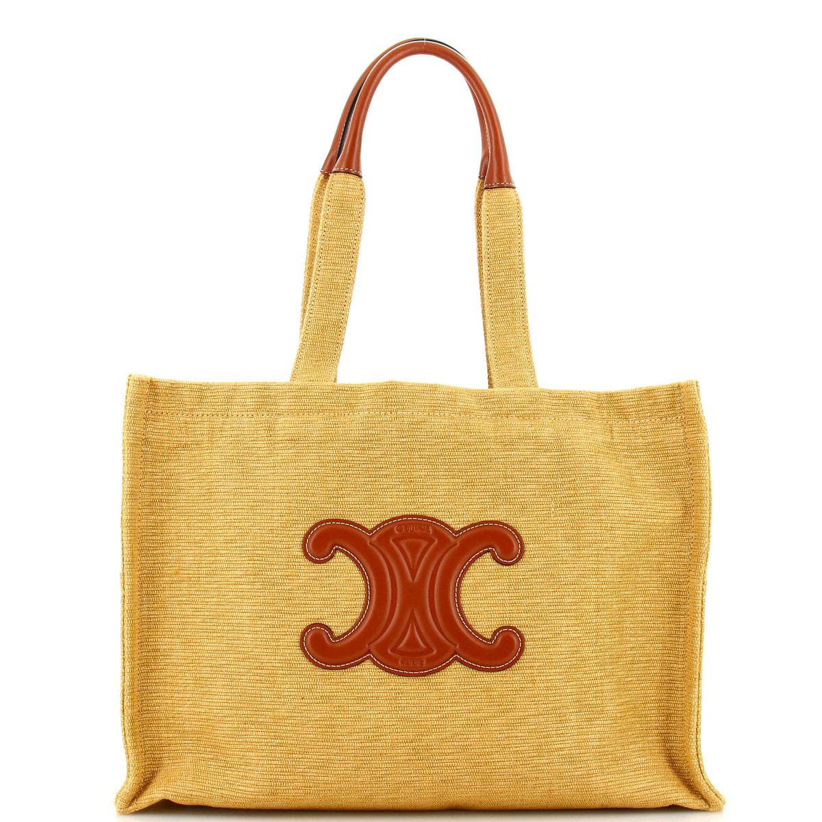 Celine CELINE Cabas Thais Tote Fabric with Leather Large