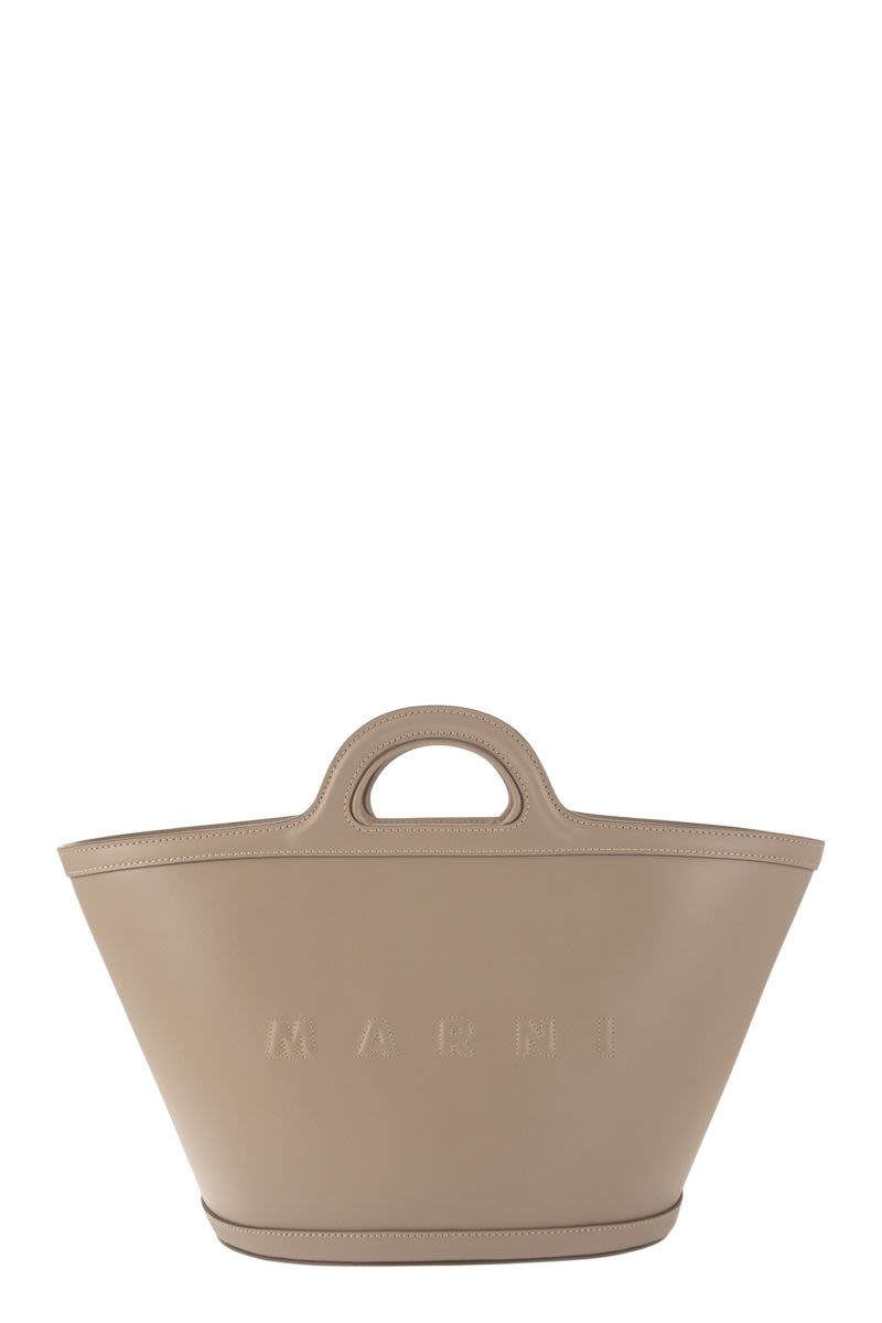 Marni Women's Tropicalia S - Leather Handbag in Beige | BMMP0097U0LV589
